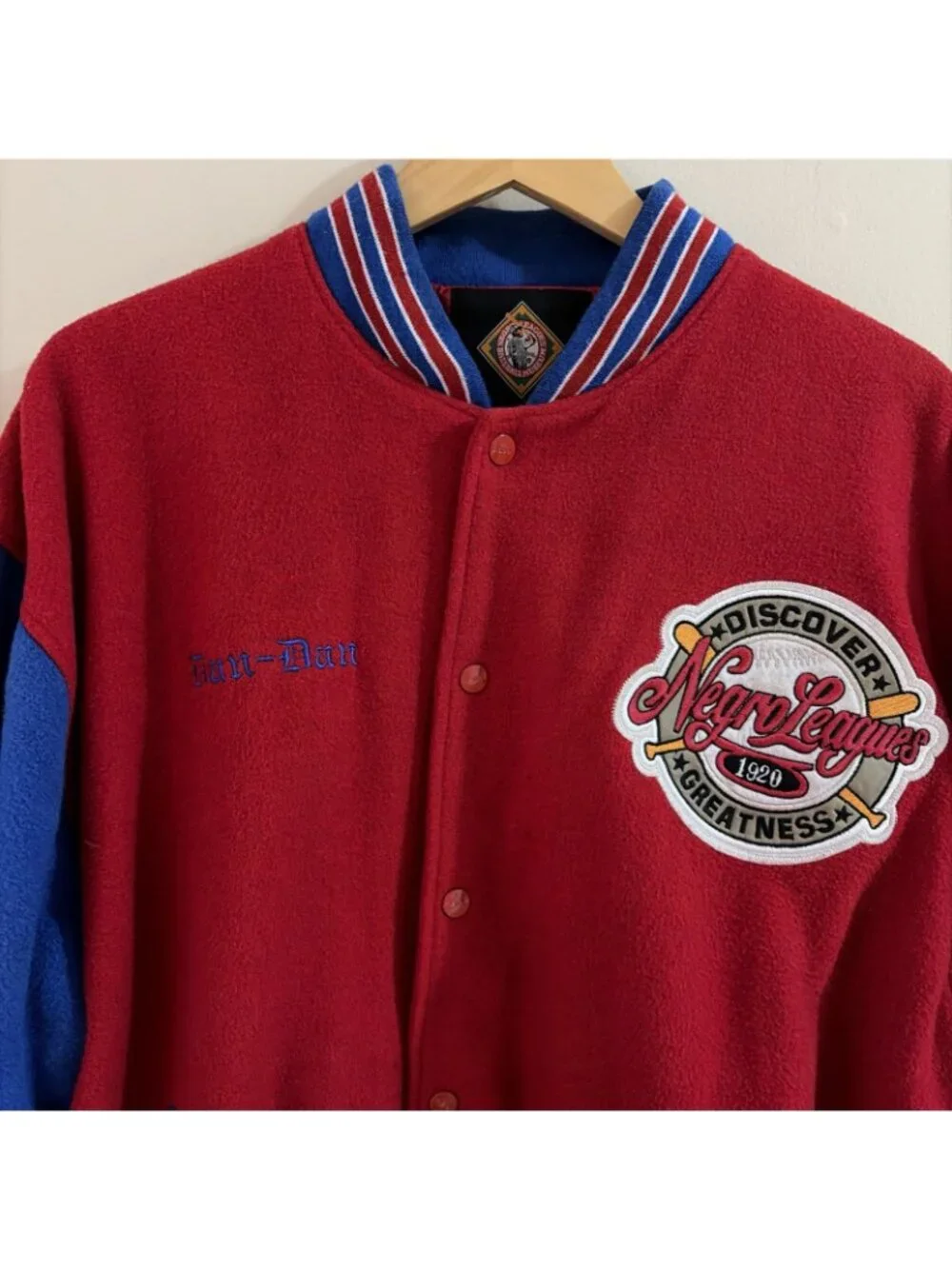 NLBM Negro Leagues Baseball Museum All Star Bomber Jacket Size XL Big Boy VTG